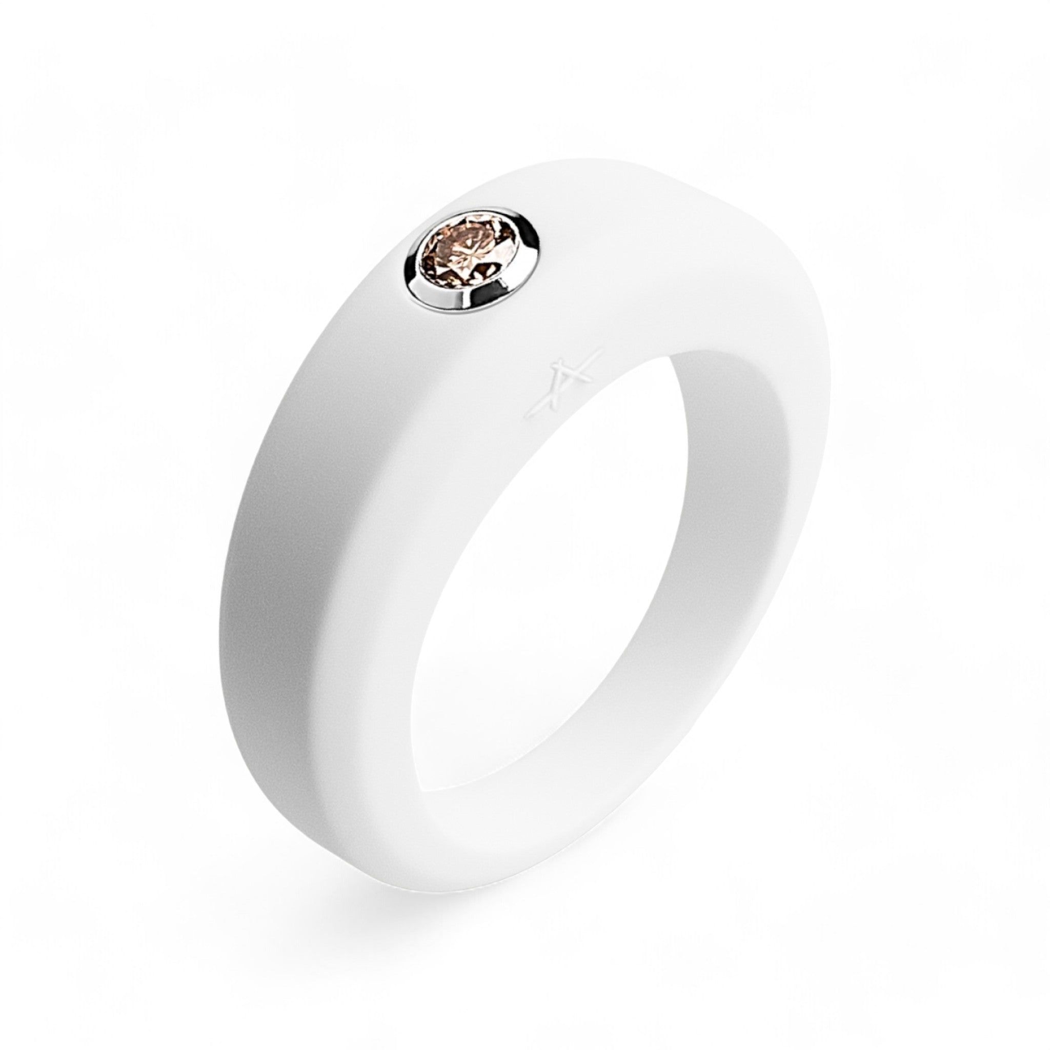 Bague blanche en silicone