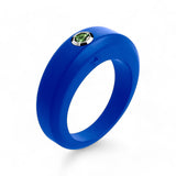 Bague bleu roi en silicone