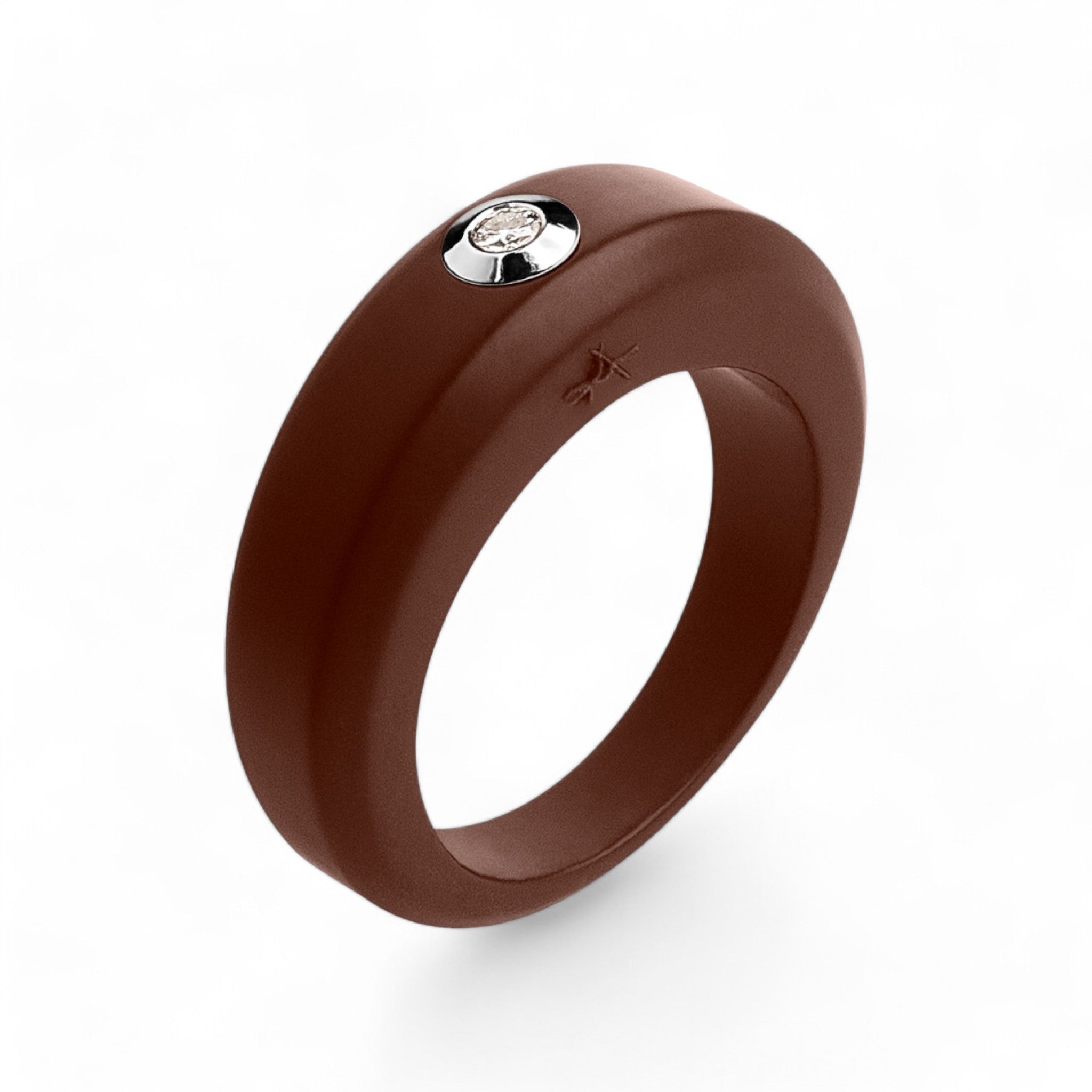 Bague chocolat en silicone