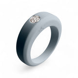 Bague grise en silicone