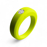 Lemon yellow silicone ring