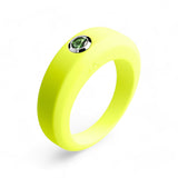 Bague jaune fluo en silicone