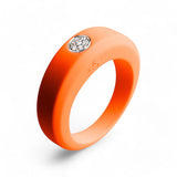 Bague orange en silicone