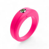 Bague rose fluo en silicone