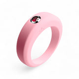 Bague rosé poudré en silicone