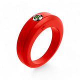 Bague rouge en silicone