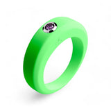 Bague verte fluo en silicone